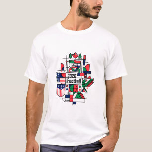 T-shirt Football 2026 USA, Canada, Mexique Football Art
