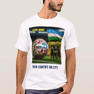 T-shirt Football 2026 Uzbekistán Nom personnalisé pays