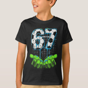 T-shirt Football 67 Six Seven Drôle Gen Alpha Meme Drip