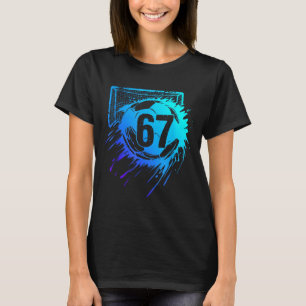 T-shirt Football 67 Six Seven Numéro Cool Drôle Mème Footb