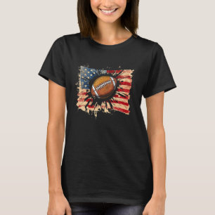T-shirt Football américain 4 juillet Hommes États-Unis Dra