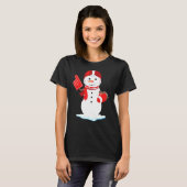 T-shirt Football américain Snowman Cute Rugby (Devant entier)