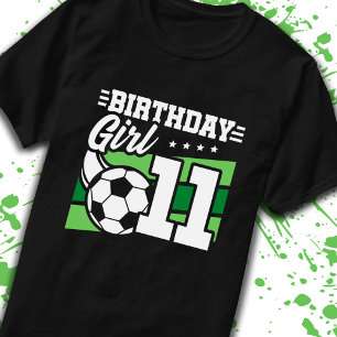 T-shirt Football Anniversaire 11 ans Fille 11e anniversair