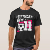 T-shirt Football Anniversaire 11 ans Fille 11e anniversair (Devant)