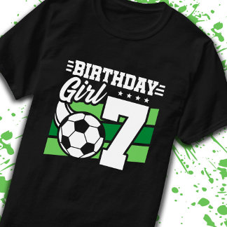 T-shirt Football Anniversaire 7 Année Jeune Fille 7 Annive
