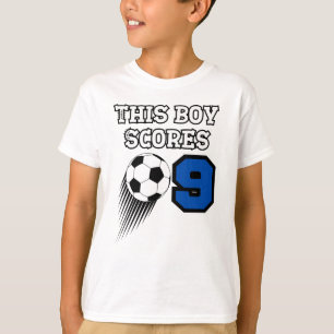 T-shirt Football Anniversaire - Garçon de 9 ans - 9e anniv