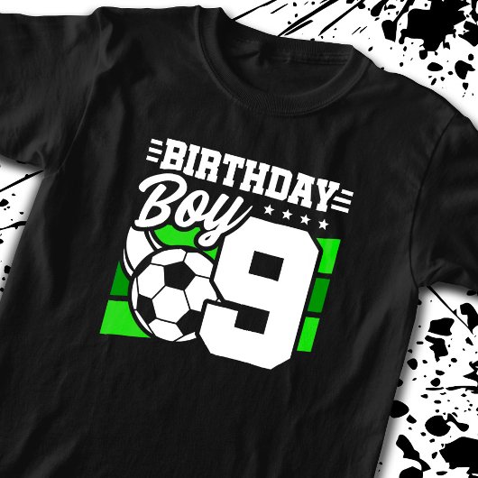 T-shirt Football Anniversaire - Garçon de 9 ans - 9e anniv