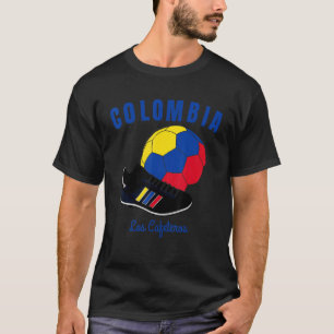 T-shirt Football Boot Ball Cafeteros Colombie Drapeau Foot