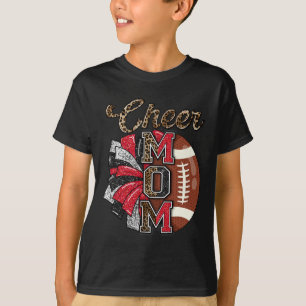 T-shirt Football Cheval Maman Rouge Black Pom Leopard