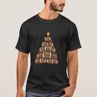 T-shirt Football Christmas Tree Stack Holiday Football Fan