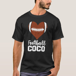 T-shirt Football Coco Football Heart Grandma Coco