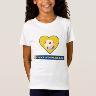 T-Shirt FOOTBALL COLOMBIE National Team ballon et coeur