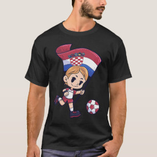 T-shirt Football Croatie Drapeau Jeune Enfant Sport