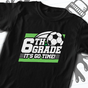 T-shirt Football de 6e année Premier jour Retour à l'école