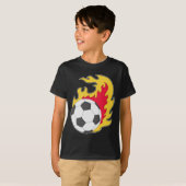 T-shirt Football de balle de feu (Devant entier)