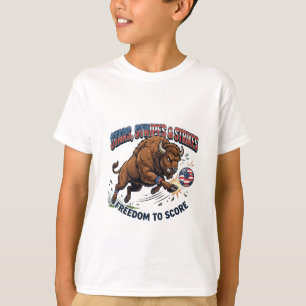 T-shirt Football de Bison Américain : Liberté de Marquer