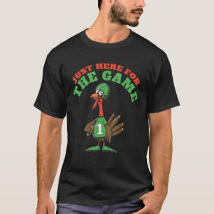 T-shirt football de dinde cool Je suis juste ici pour le j