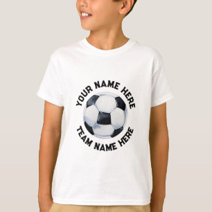T-shirt Football de football balle Ajouter Votre Nom Perso