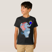 T-shirt Football de Noël éléphant (Devant entier)