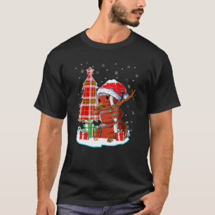 T-shirt Football de Noël Snowman Dabbing Santa Hat