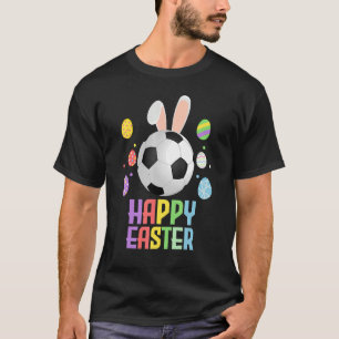 T-shirt Football de Pâques Bunny Ear Joyeux jour de Pâques