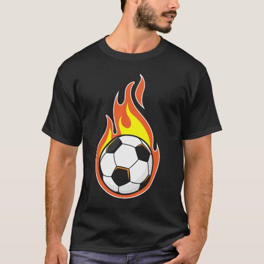 T-shirt Football en feu (Devant)