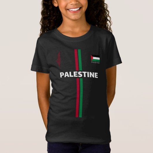 T-Shirt Football en Palestine libre - équipe du drapeau (Devant)
