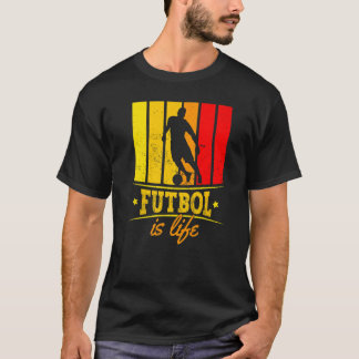 T-shirt Football Est Vie Joueur De Football Vintage Footba