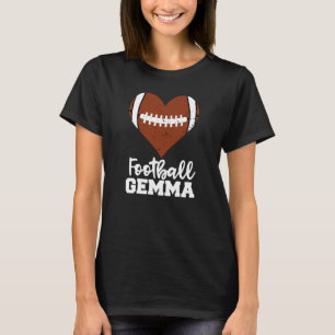 T-shirt Football Gemma Football Heart Grandma Gemma