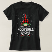 T-shirt Football Gnome Buffalo Plaid Matching Family Chris (Design devant)