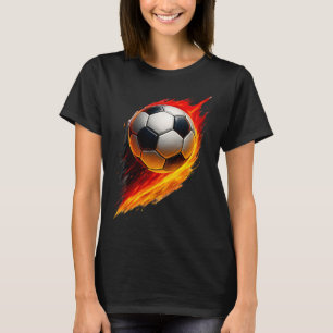 T-shirt Football Ll Effet Coloré Tie Dye Noir Rouge Jaune