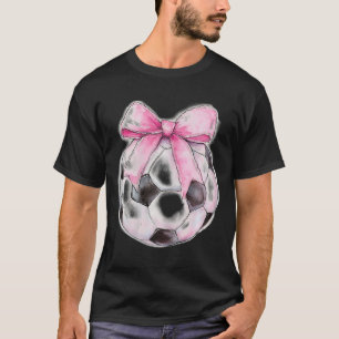 T-shirt Football Ll Rose Coquette Arc Ruban Délicat Filles