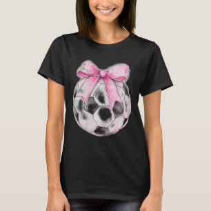 T-shirt Football Ll Rose Coquette Arc Ruban Délicat Filles