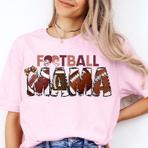 Football Mama Chemise Cheer Maman Jeu Jour Tebal F