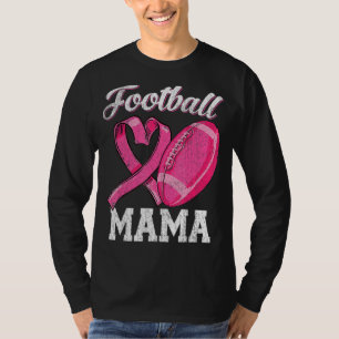 T-shirt Football Mama Leopard Pink Heart Jour Football