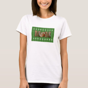 T-shirt Football Maman Football Field Heart
