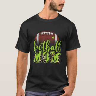 T-shirt Football Maman Leopard Football Lime Vert Lime Pou