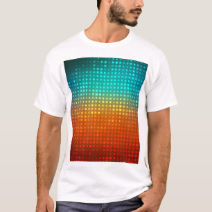 T-shirt football multicolore Abstrait, lumières artistique