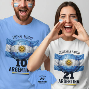 T-shirt Football National Drapeau Patrimoine Argentine Foo