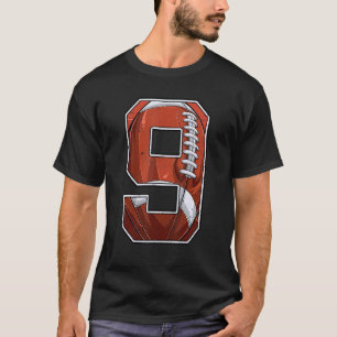 T-shirt Football Neuvième 9e Anniversaire Garçon Neuf 9 An
