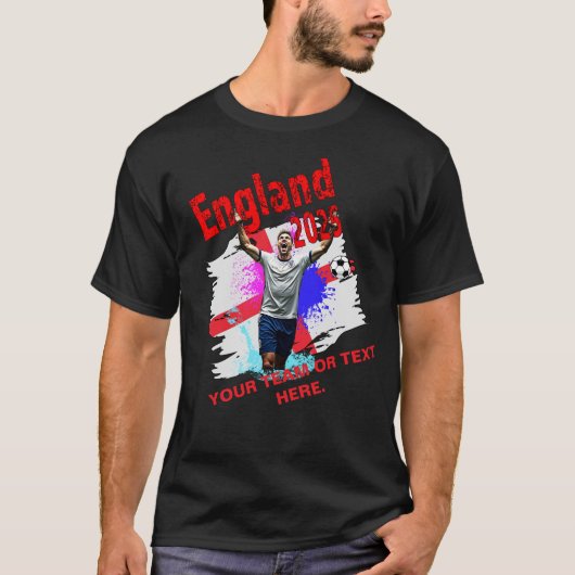 T-shirt Football Objectif Célébration Angleterre Drapeau 2 (Devant)