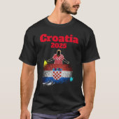 T-shirt Football Objectif Célébration Croatie Drapeau 2025 (Devant)