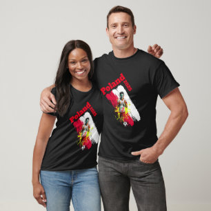 T-shirt Football Objectif Célébration Pologne Drapeau 2025