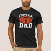 T-shirt Football Papa Retro Texte Design-Orange et gris T- (Devant)