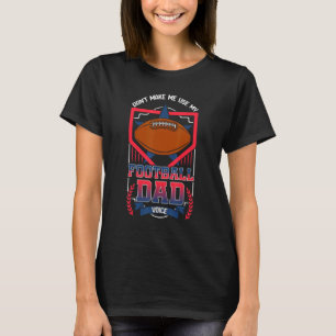 T-shirt Football Papa Voice Sport Ball Player Fête des pèr