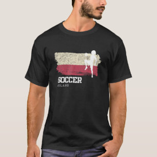 T-shirt Football Pologne Drapeau Football Femme Football F