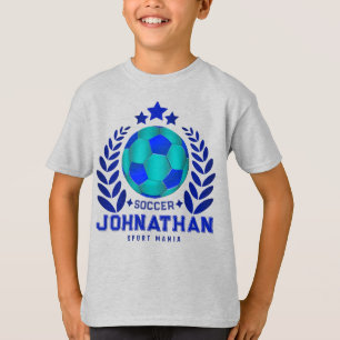 T-shirt Football pour enfants avec nom personnalisé Cade