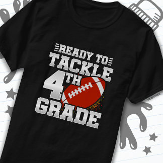 T-shirt Football Premier Jour 4e Année Retour À L'École