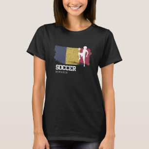 T-shirt Football Roumanie Drapeau Football Femme Football