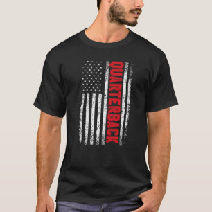 T-shirt Football Saison Retro Vintage USA FLAG Football Qu